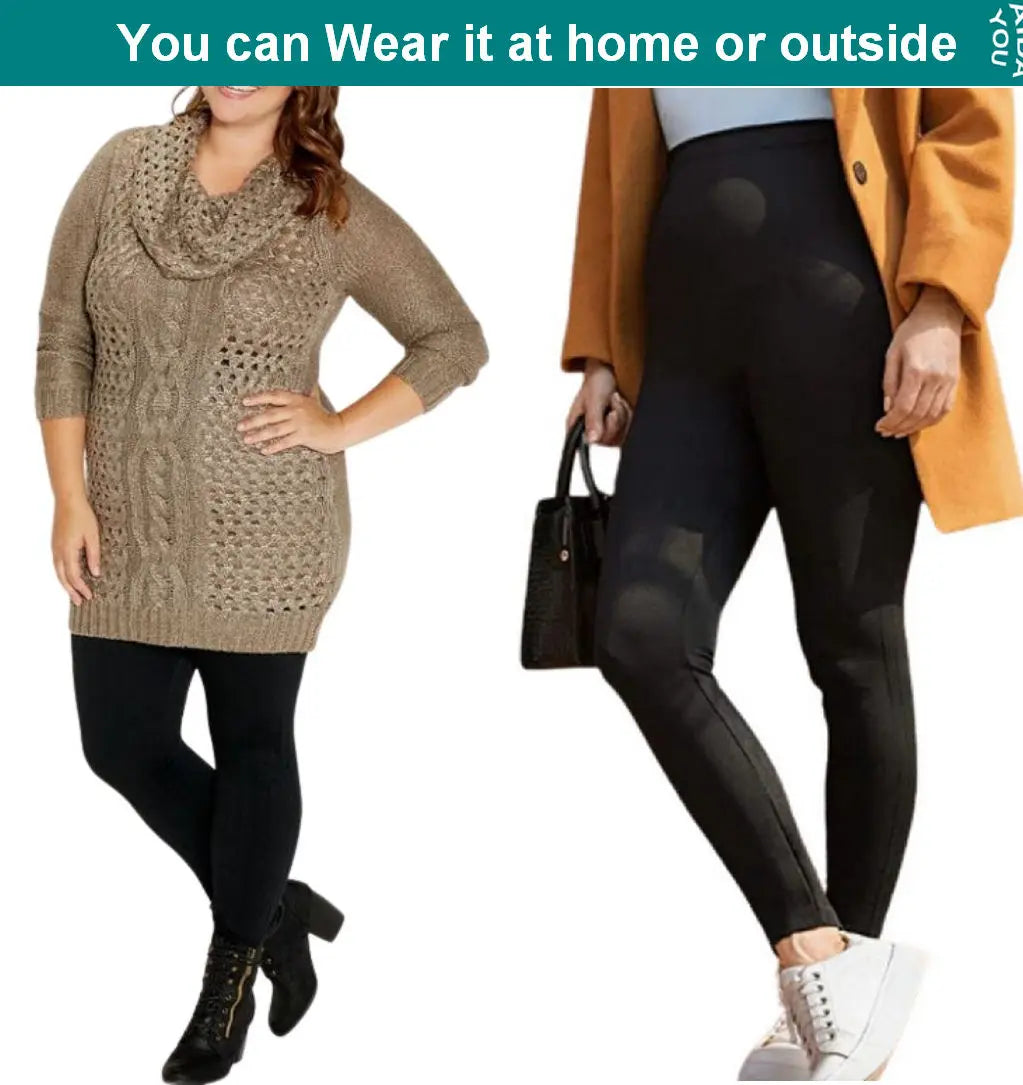 Fleece Lined Plus Size Leggings Thick for Autumn Winter for Women Tight Compression Legging Pants