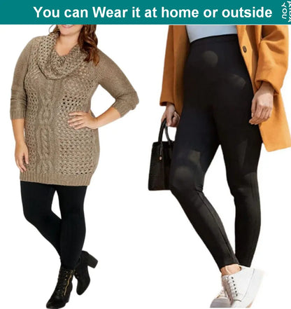 Fleece Lined Plus Size Leggings Thick for Autumn Winter for Women Tight Compression Legging Pants
