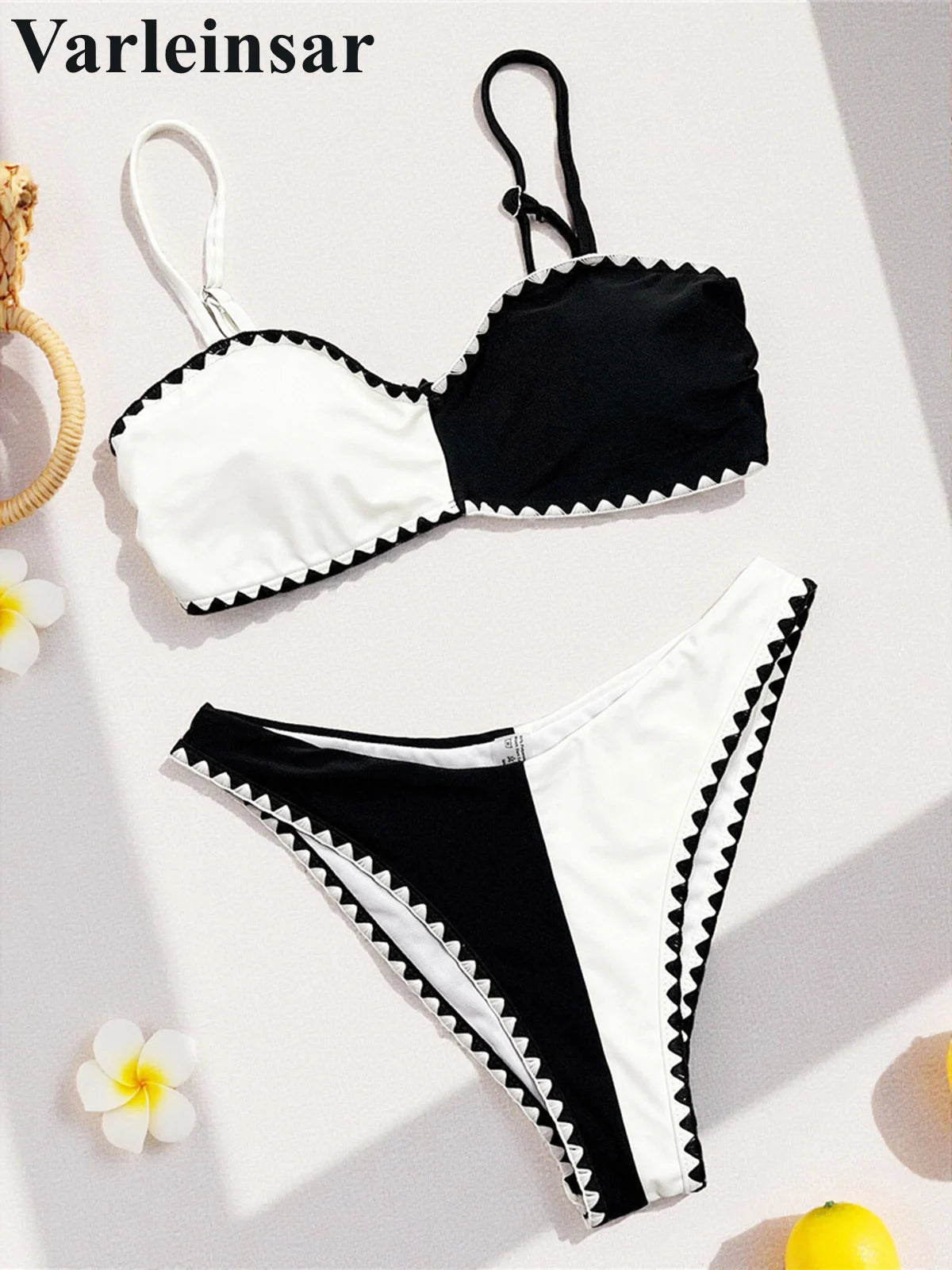 Splicing Brazilian Bikini Female Swimsuit Women Swimwear Two-pieces Bikini set High Cut Leg Bather Bathing Suit Swim