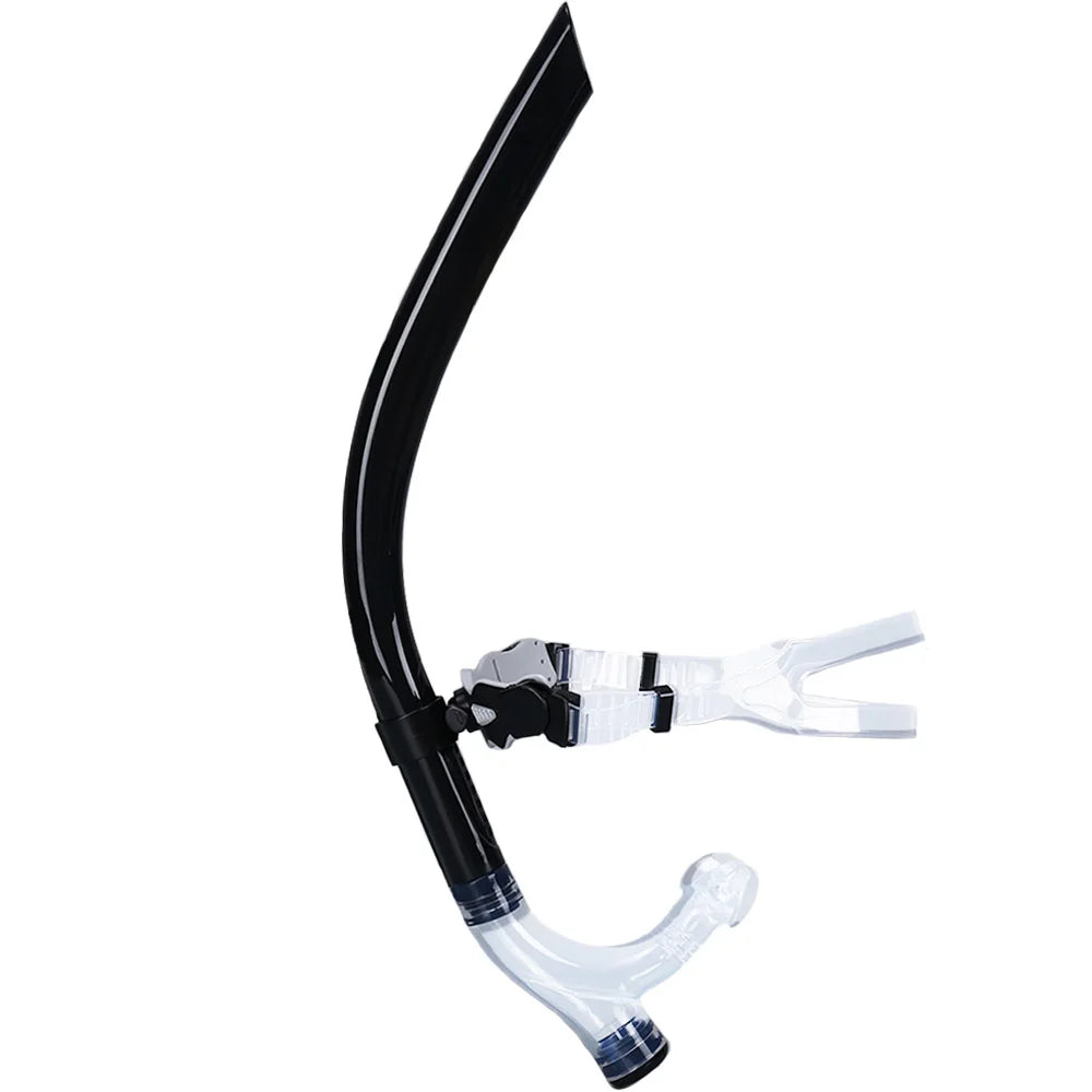 Swim Training Snorkel Center-Mount Front Comfortable Mounted Silicone Mouthpiece Junior Swimmers Equipment For Adult Youth Kid