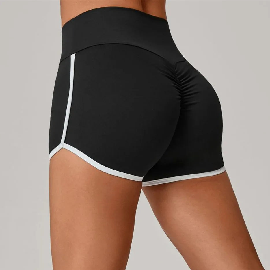 Women's Sports Yoga Shorts High Waist Scrunch Fitness Running Cycling Quick Dry Exercise Female 3 Points Yoga Shorts