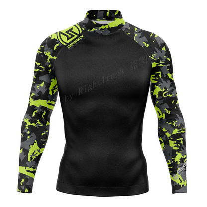 RT Rashguard Camouflage Long Sleeve Surfing Shirt UV Protection Swimwear UPF Summer Lycra Sunscreen Beachwear