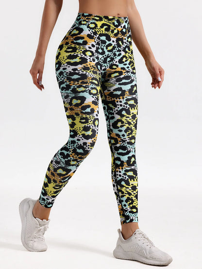 Fashion Women Beautiful Print Leggings Yoga Pants High Waist Jeggings Stretch Pants  Gym Fitness Sweatpants