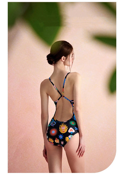Women UV Protection One Piece WaterProof Sports Surfing Beach SwimWear Female Professional Quick-Dry Bathing Push Up SwimSuit