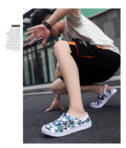 Men Sandals Light EVA Men's Casual Shoes Hole Shoes Clogs Home Garden Outdoor Male Beach Flat Slippers Big Size 49