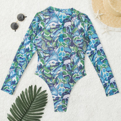Rash Guard Women's swimsuit jumpsuit for women with zipper sun protection high elasticity suitable for swimming beach and casual use Long Sleeve Bathers