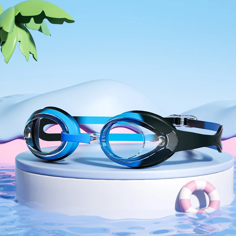 Kids Swimming Goggles Anti-fog Waterproof HD View Children Swim Goggles for Boys and Girls Electroplate and Clear Lens to Choose