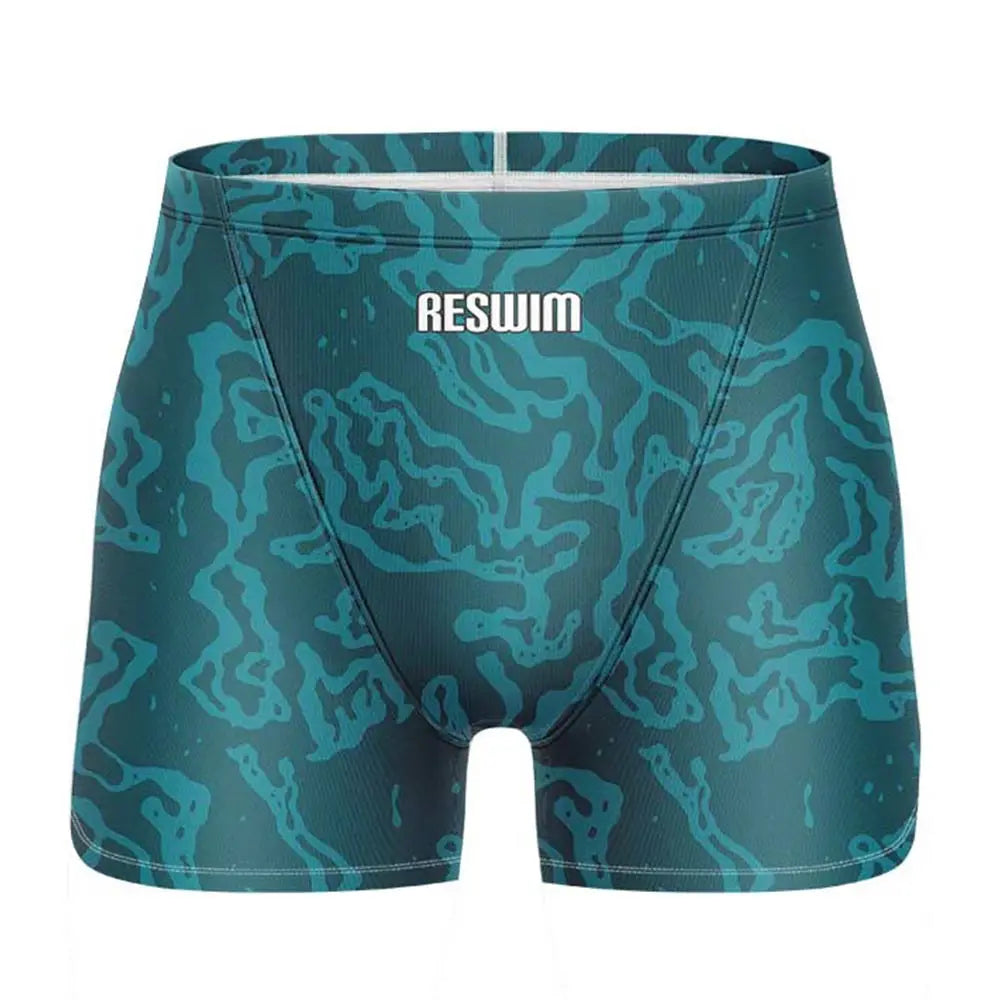 Men's Swimming Trunks Swim Jammer Swimsuit Shorts Athletic Training Swimwear Summer Beach Tights Surfing Pants Bathing Suit