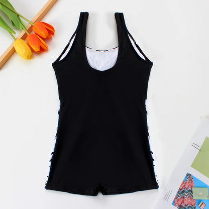 Black Girls One Piece Swimsuit 7-12 Year Kids Swim Suit Training Children's Swimwear Sports Bathing Suits Beachwear