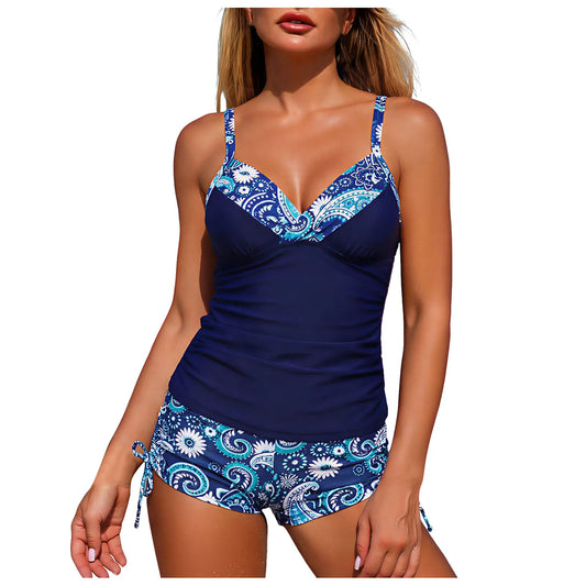 Tankini Set Two Pieces Swimsuits For Women Summer Beach Swimwear Push Up Bathing Suits Female Beachwear Bikinis