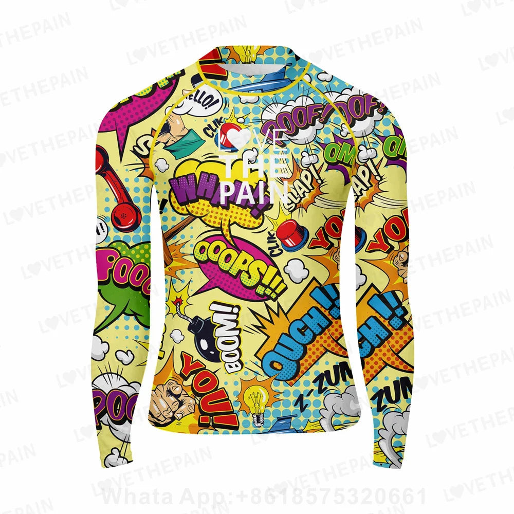 Men's Rash Guards Surfing Diving Suit Swimwear Long Sleeve T-shirt UV Protection Swimsuit Swimming Surf Tight Shirts Gym Clothes