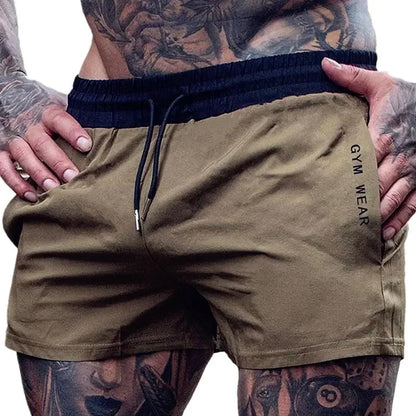Summer Gym Fitness Men's Shorts Woven sweatpants Thin Fashion Men Marathon Running Shorts Sports Breathable Training Pants