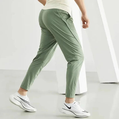 Running Pants Men Sportswear Elastic Jogging Sweatpants Gym Fitness Tight Trousers Quick Dry Thin Tracksuit Training Sport Pants