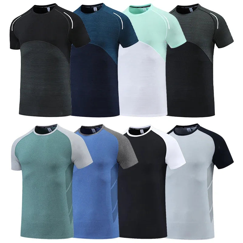Undershirt Men's Running Short Sleeves T-shirts Yoga Tops Lycra Things for Gym Clothes Man Sweatshirt Wicking Breathable Dry Fit