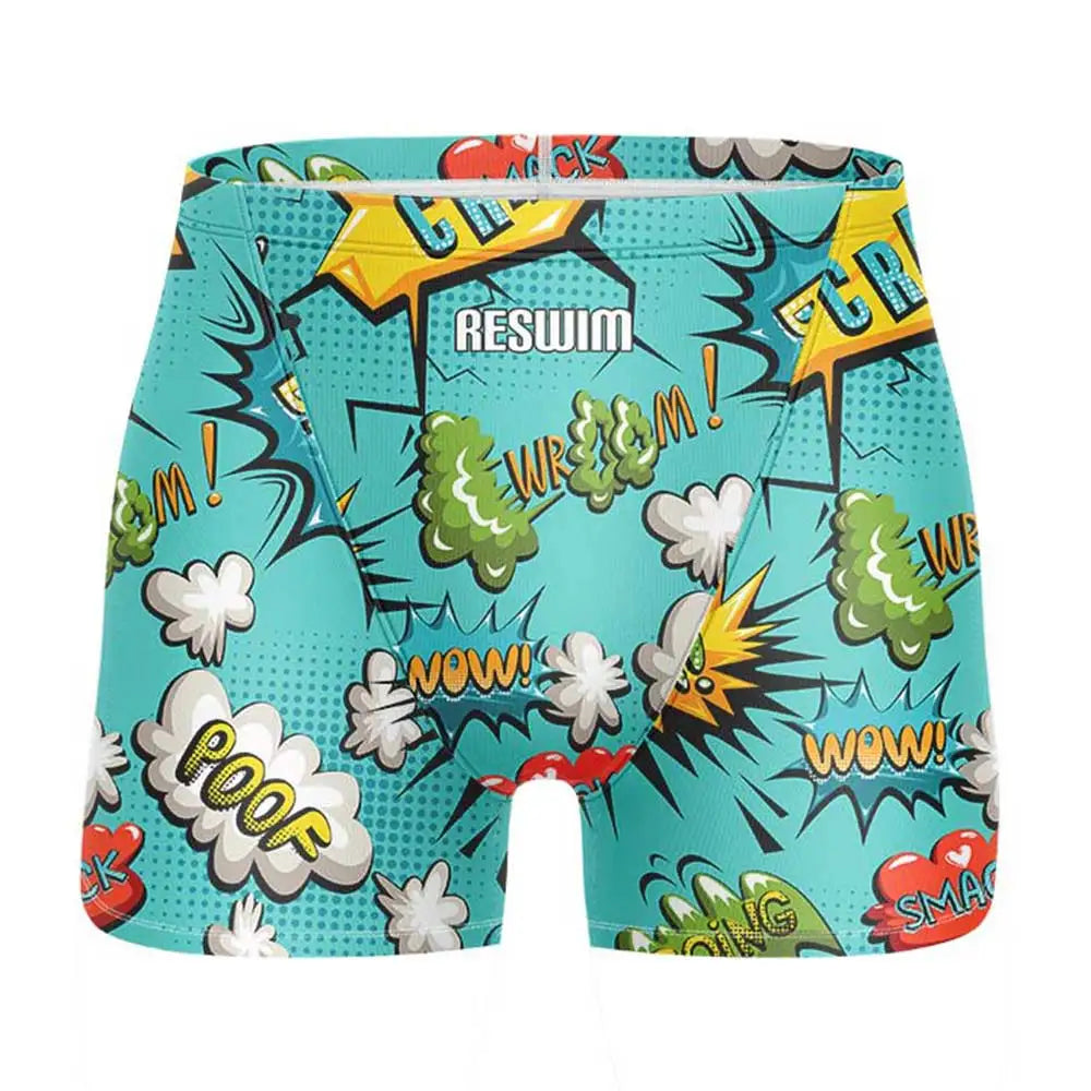 Swim Boxers Summer Men's Swimm Shorts Jammer Swimsuit Short Chlorine Resistant Swimwear Swimming Trunks Beach Tights Gym Surfing Pants