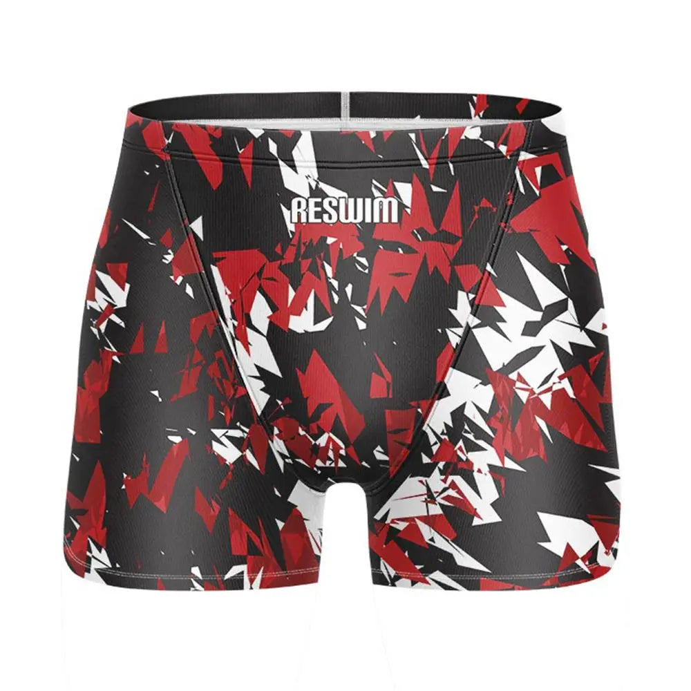 Men's Beach Tights Shorts Swim Jammer Swimsuit Swimming Trunks Athletic Training Swimwear Lycra Running Diving Surfing Pants