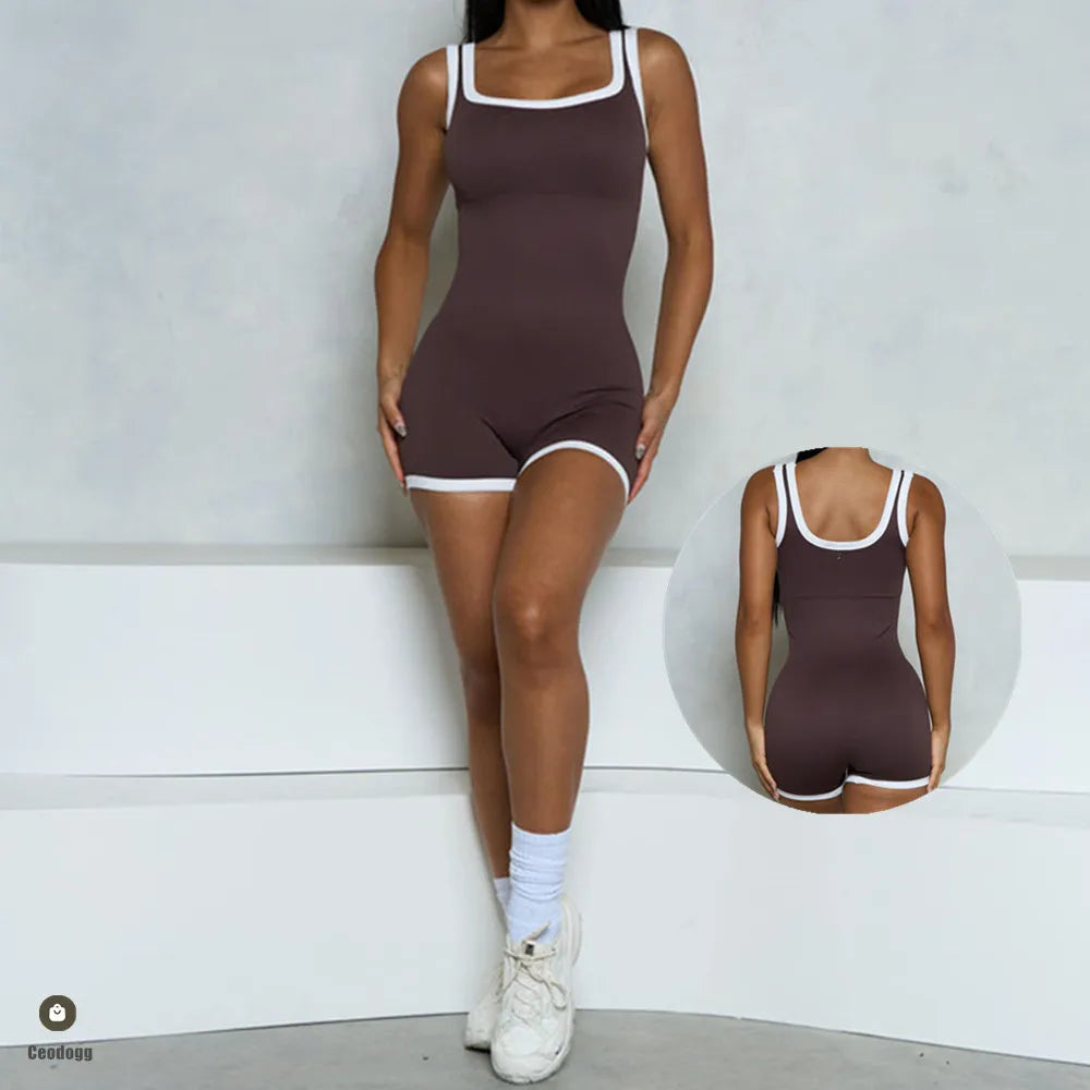 Gym Set Yoga Jumpsuits One Piece Bodysuit Women Tracksuit Seamless Yoga Set Workout Sportswear Push Up Workout Clothes for Women