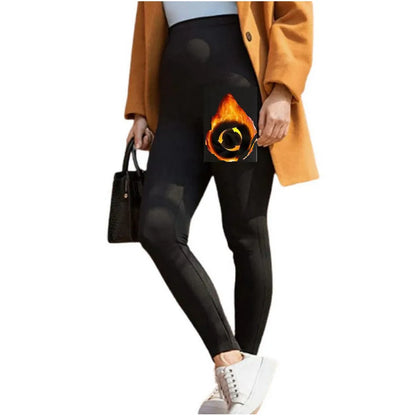 Fleece Lined Plus Size Leggings Thick for Autumn Winter for Women Tight Compression Legging Pants