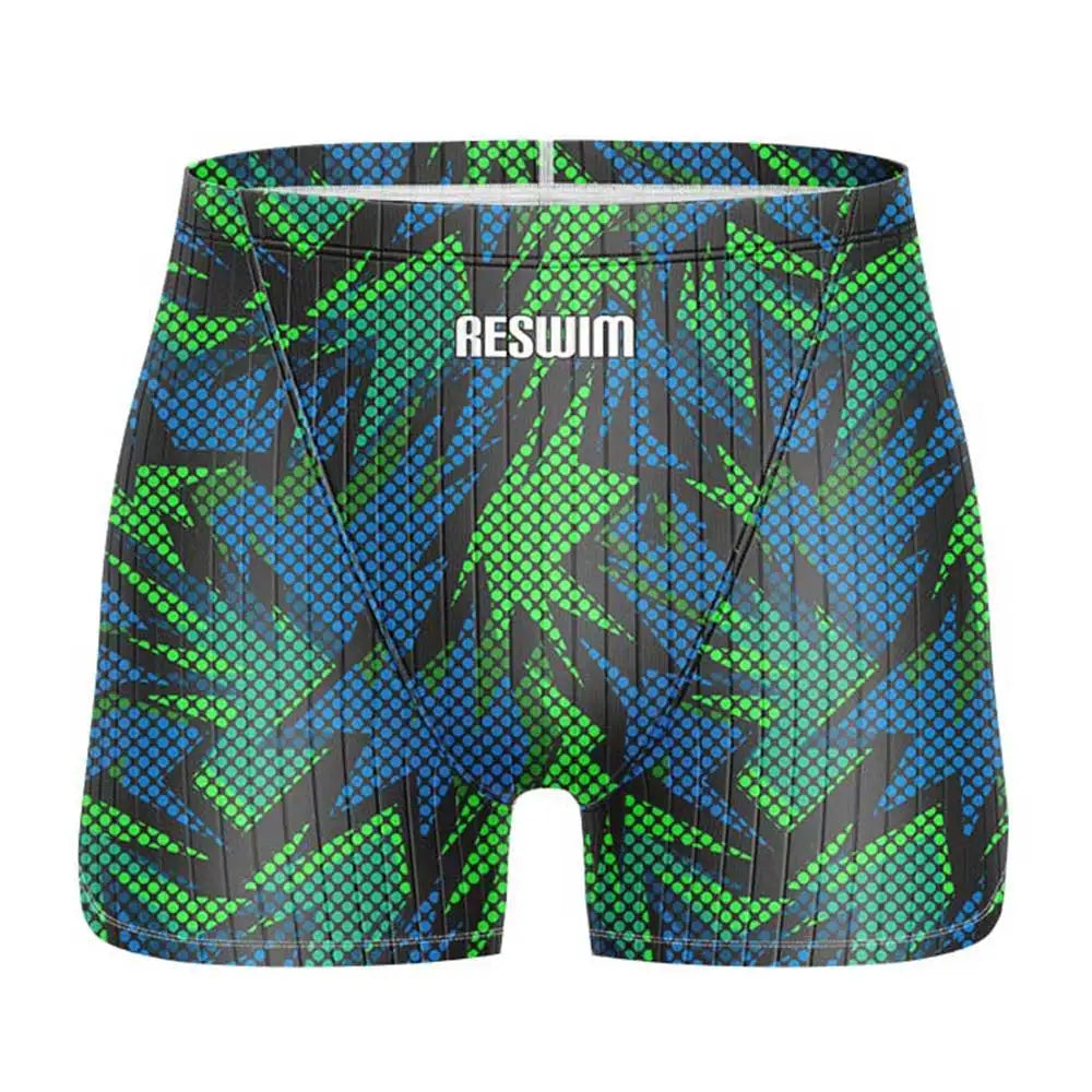 Men's Swim Jammer Swimsuit Shorts Swimming Trunks Athletic Training Swimwear Man Endurance Beach Tights Swimsuit Size 6XL