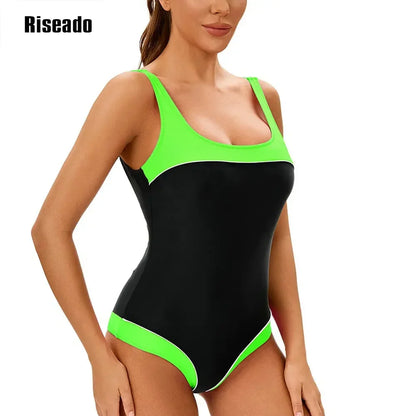 Swimwear Athletic One Piece Swimsuit - U Back for Training, Sports, and Fitness