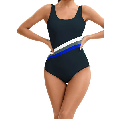 Womens Swim Leotard One Piece Athletic Swimsuit Sleeveless Open Back Swimwear Pool Beachwear Surfing Rash Guard Bathing Suit