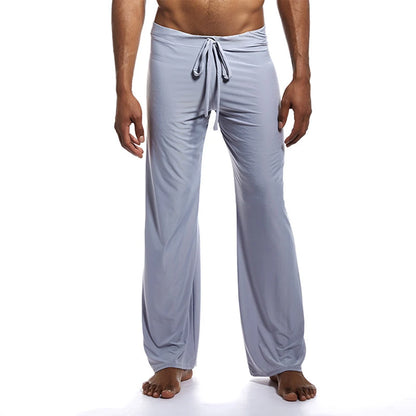 Casual Men's Yoga Drawstring Elastic Pants Sports Gym Active Wide Leg Solid Color Baggy Sweatpants Jogger Pant Trousers Clothing