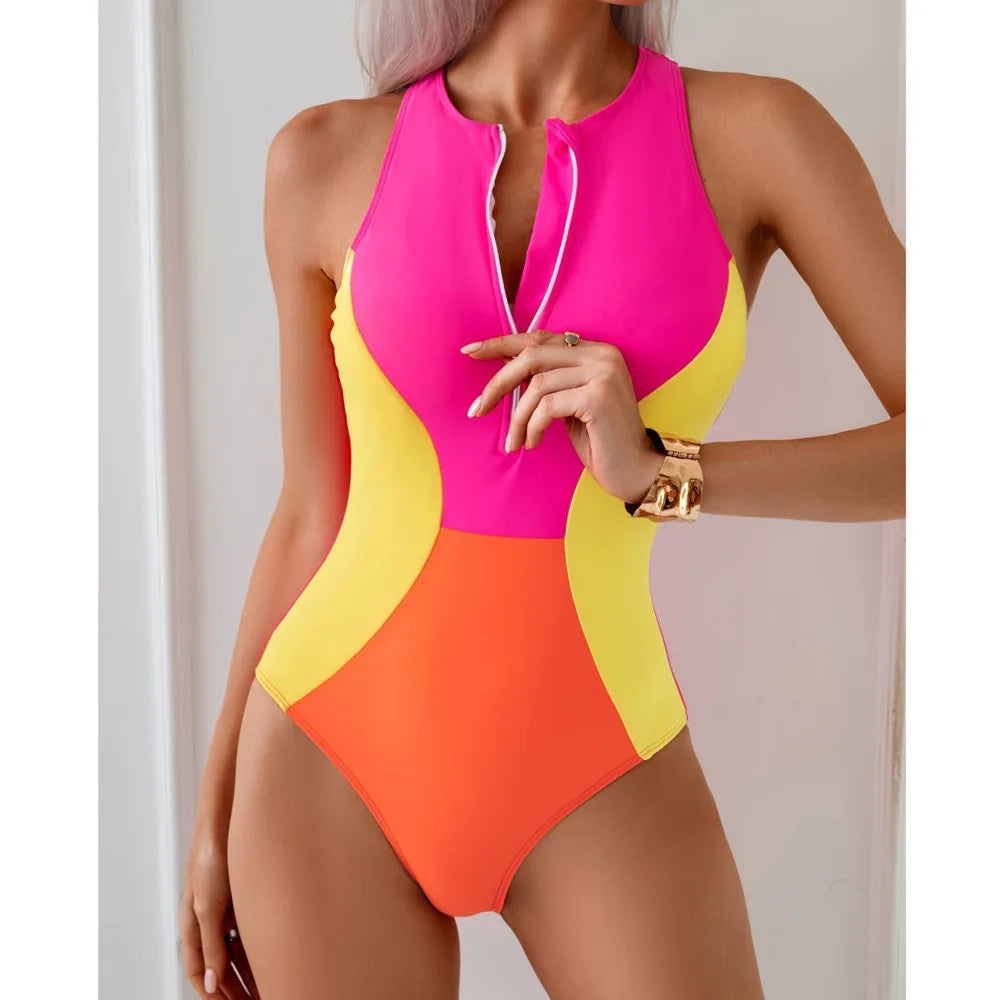 One Piece Swimsuits Closed Women's Swimwear Sports Surfing For Swimming Wear Body Bathing Suits Beachwear Pool Bather