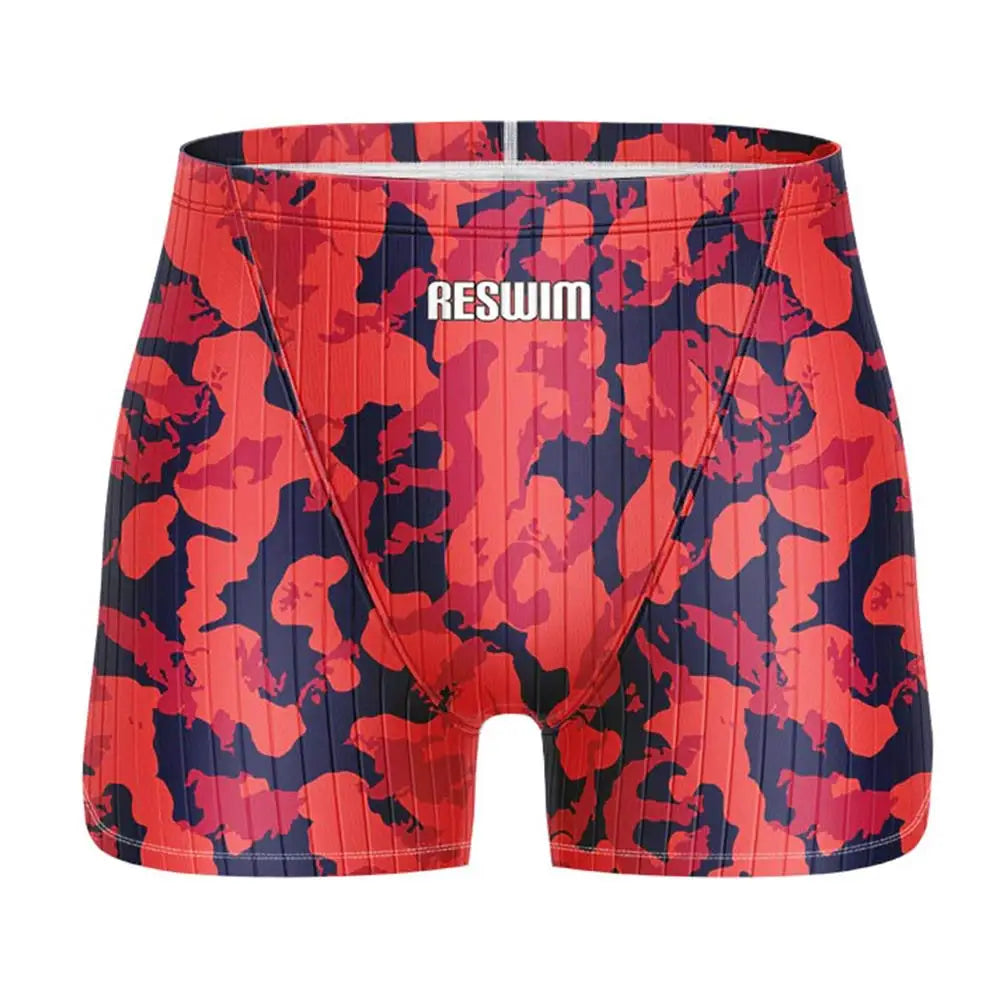 Men's Swim Jammer Swimsuit Athletic Training Racing Swimwear Swimming Trunks For Beach Tights Shorts Quick Dry Bathing Suit