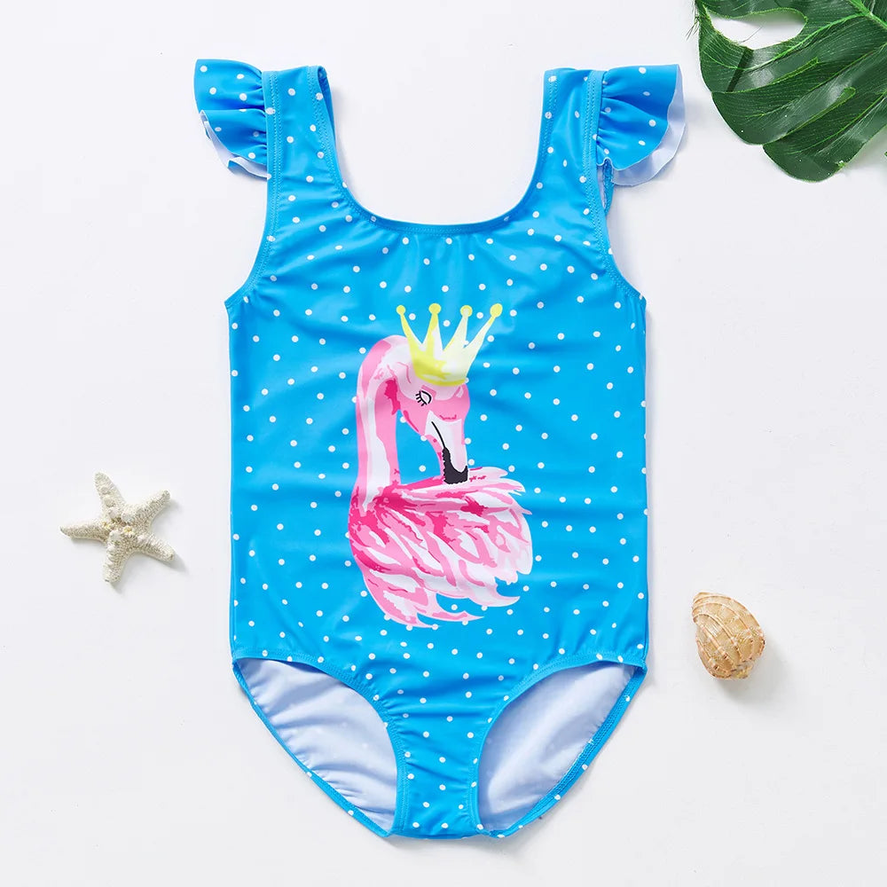 2-8Years Toddler Baby Girls Swimsuit One Piece Girls Swimwear Fishscale Children Swimwear Kids Beach Wear Girls Swimming Outfits