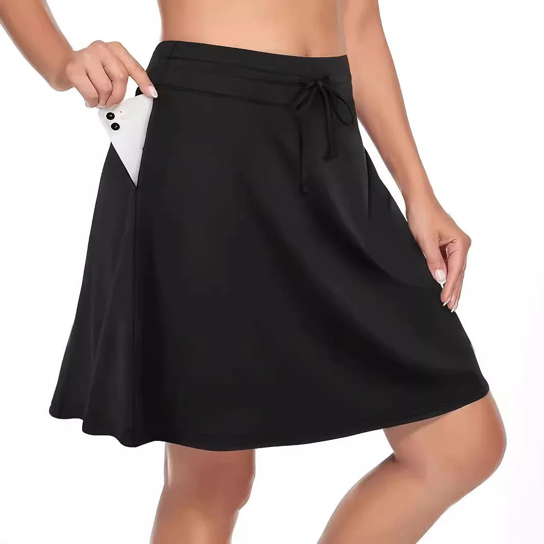 Women Skirts Skort Skirts Running Outdoors Sport Skirt Pockets Fitness Casual Shorts