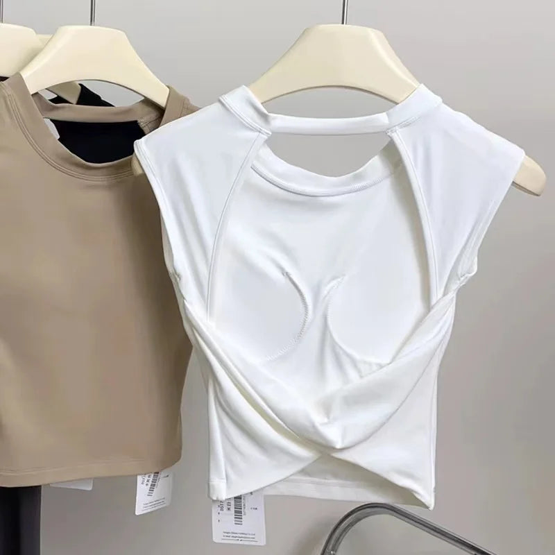 Women Running Shockproof Tank Top Gym Vest  Fitness Quick-Dry Workout Top Female Soft Sports Clothes