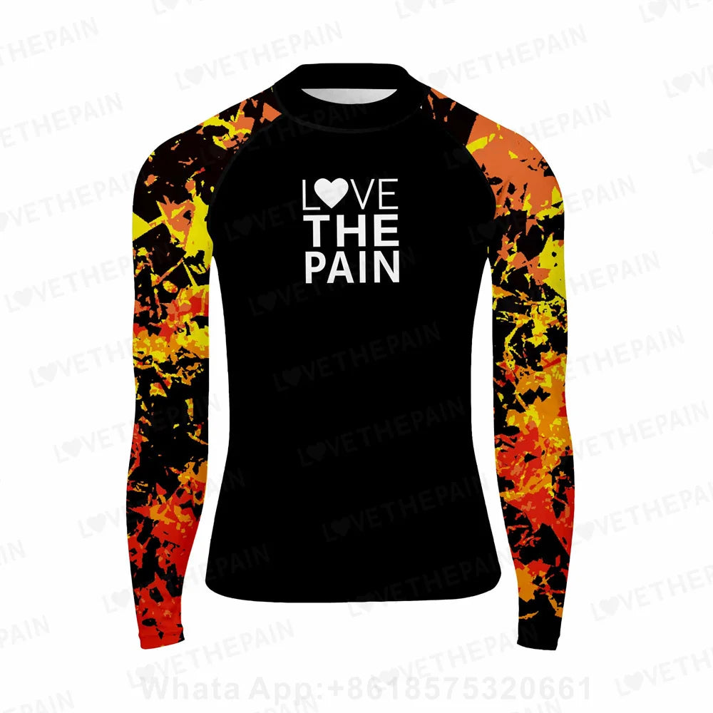 Men's Surfing Wear Swimming Diving T-Shirts Long Sleeve Rash Guard Swimwear Elasticity Beach Surfing Sun Protection Clothing