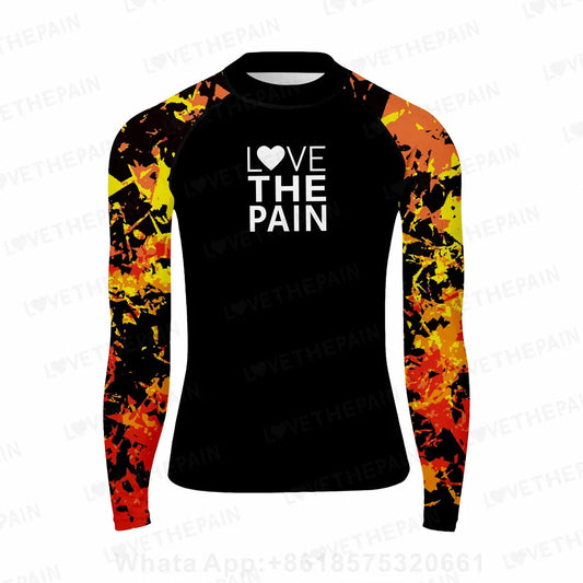 Men's Surfing Wear Swimming Diving T-Shirts Long Sleeve Rash Guard Swimwear Elasticity Beach Surfing Sun Protection Clothing