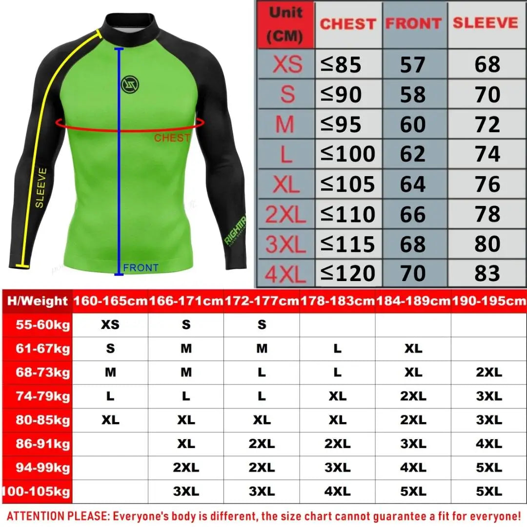 Men's Surfing Shirt Nautical Diary Lycra Rash guard RIGHTTRACK For Surf Sportswear Beach UV Swimwear UPF50+ Clothes