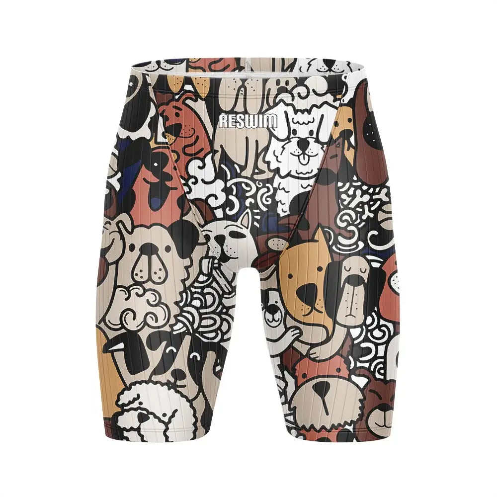 Men's Swim Trunks Jammer Surfing Shorts Athletic Competition Training Swimsuit Durable Chlorine Resistant Endurance Beach Trunks