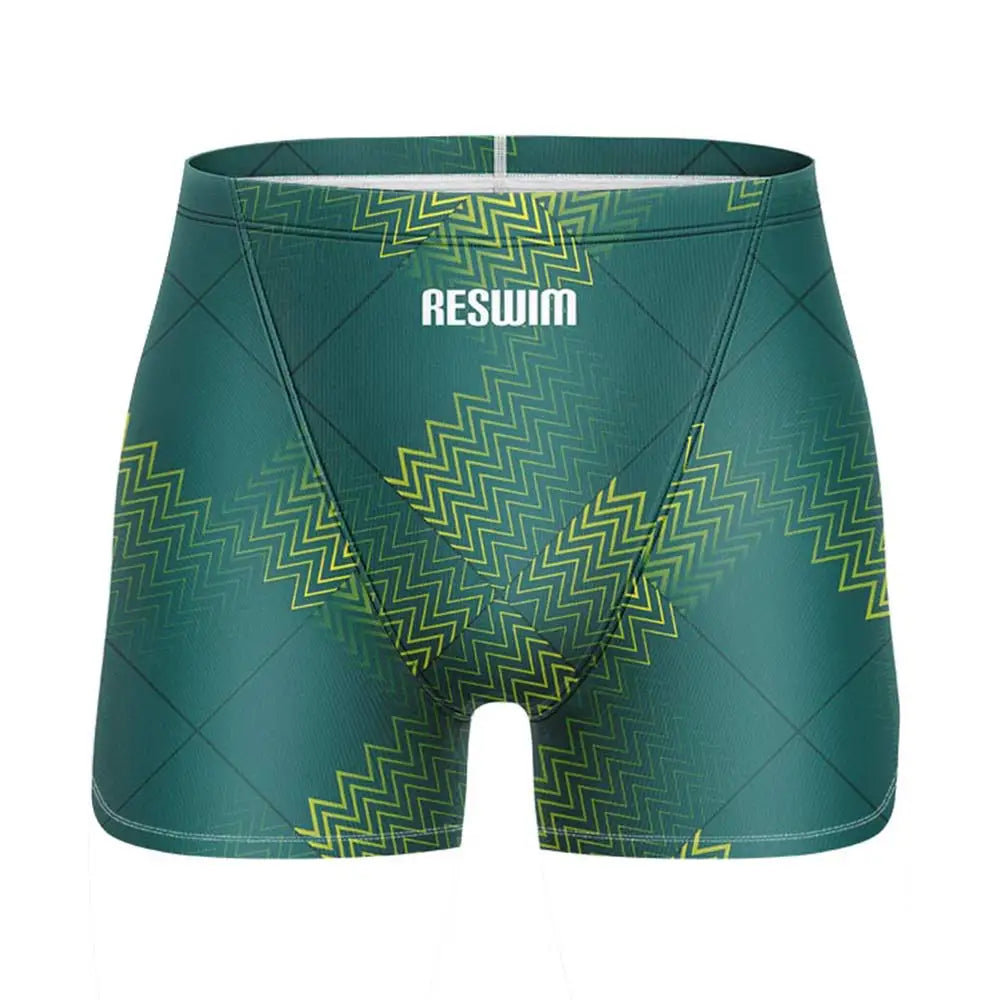 Men's Beach Tights Shorts Swim Jammer Swimsuit Swimming Trunks Athletic Training Swimwear Lycra Running Diving Surfing Pants