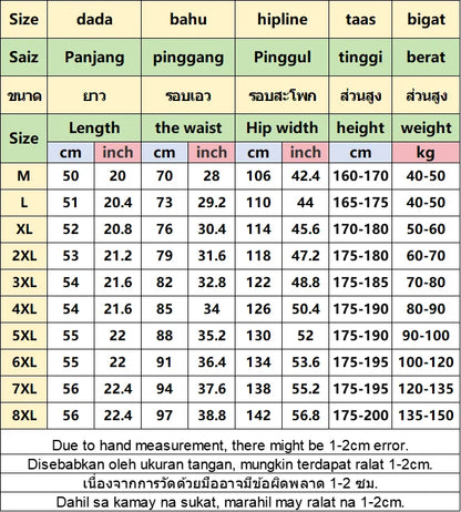 (40-150kg)Large Size Men's Shorts, Summer Casual Work Pants, Korean Version Trendy Shorts, Plus Size Shorts 5XL 6XL 7XL 8XL