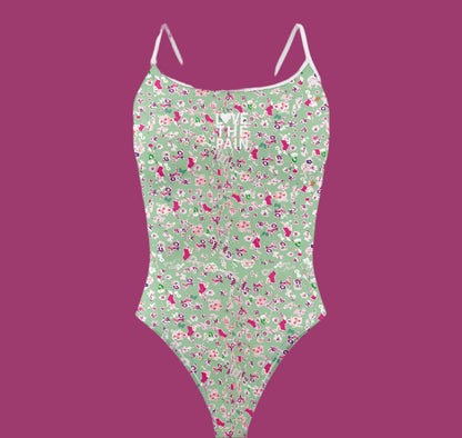 Love The Pain Women's Bikini Thin Strap Triangle Swimsuit Competition Swimsuit Summer Function Training Print Bathing Suit