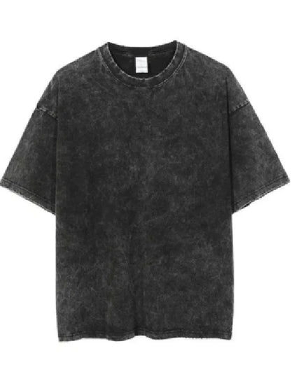 Men's Washed Vintage T-Shirts Street Hip Hop Retro Punk T Shirt women Harajuku Casual Cotton Short Sleeve Acid Wash TShirts top