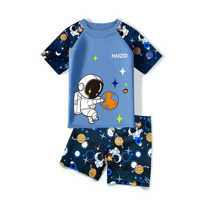 Children's Swimming Costume Three-Piece Set Of Cute Cartoon Boys Toddler Baby Swimsuit Swimsuit Swimming Costume