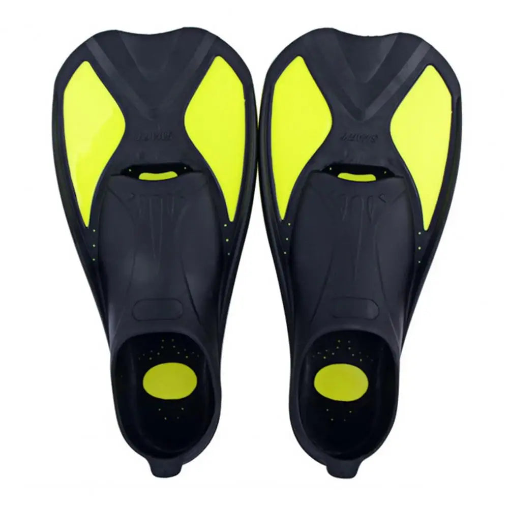 Diving Fins Swimming Training Fins Professional Snorkeling Flippers Short Blade Flippers Leg Strength Building Swimming Flippers