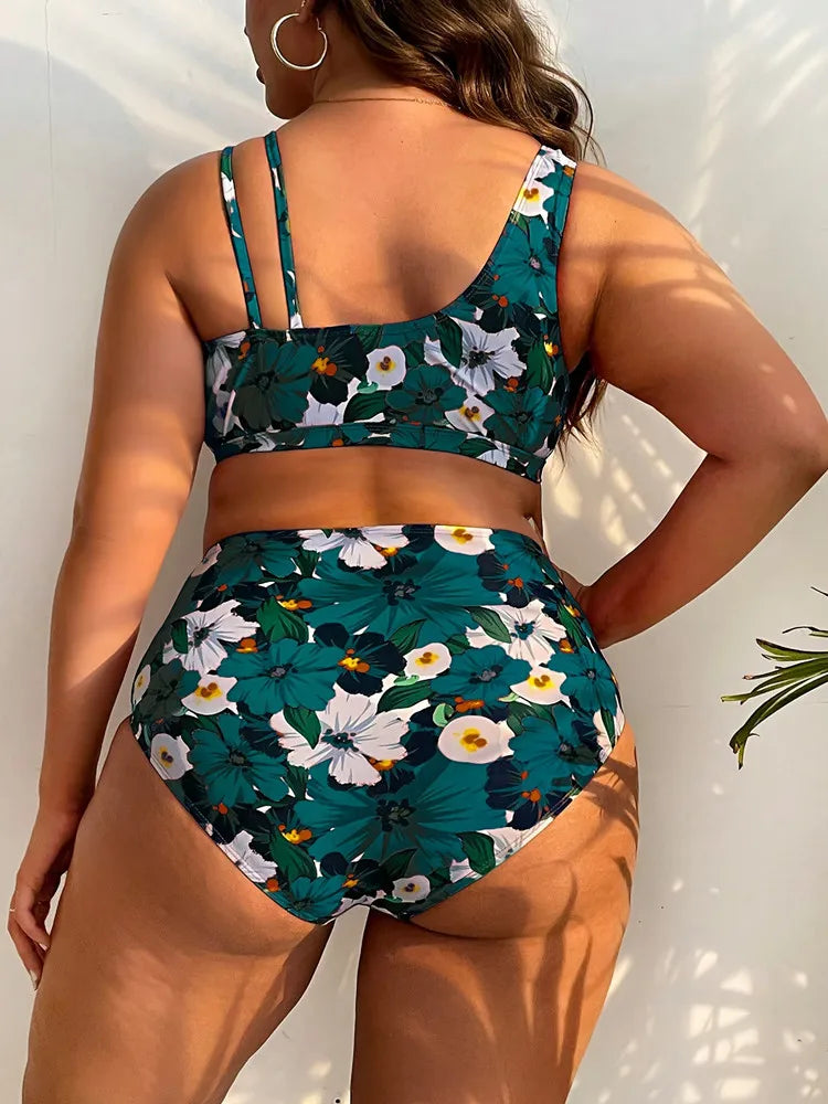 Bikini Set Plus Size Swimsuit Woman Print Swimwear Women Bathing Suit Beachwear Two-Piece Swimming Suit 5XL