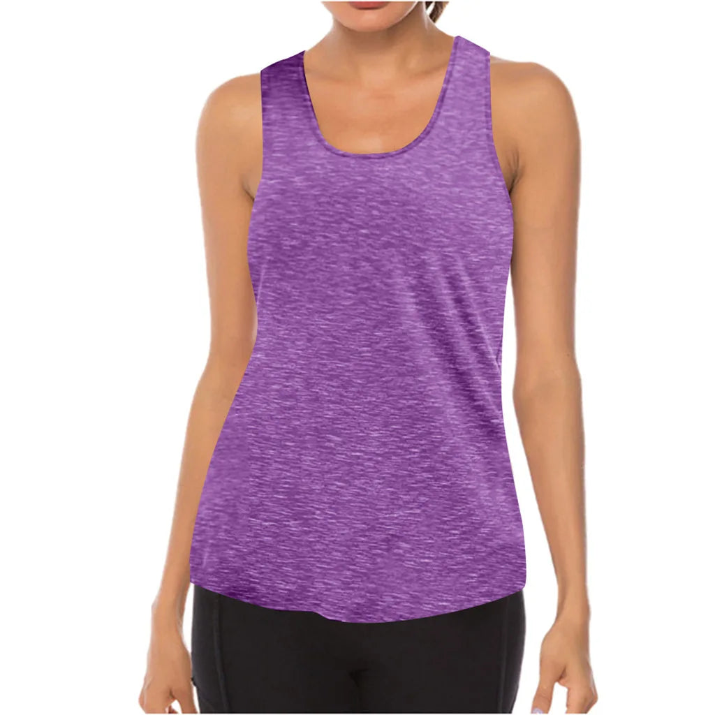 Colour Choies Women Yoga Tops Sexy Tank Tops Loose Thin Sports Vest Breathable Sleeveless T-shirt Gym Fitness Running Shirts Girls