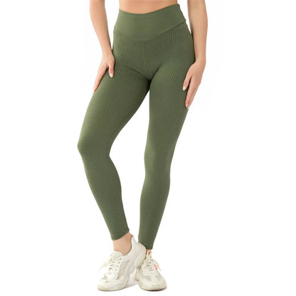 Dot Pattern High Waist Booty Yoga Leggings Women Sport Fitness Scrunch Leggings Push Up High Waist Gym Tights Yoga Pants