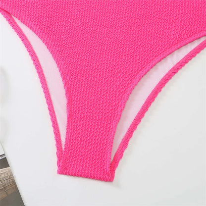 S - XL Ribbed Push Up Swimsuit Female Swimwear Women One Piece With Bra Cup Bather Bathing Suit Swim