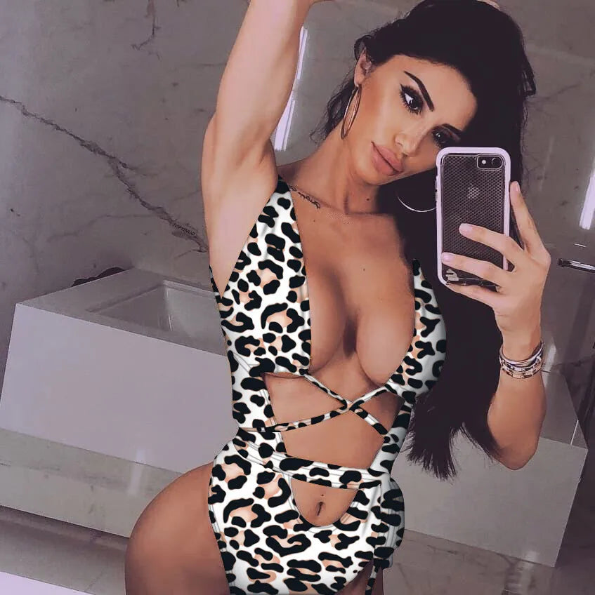 9 Color Options Print One Piece Swimwear Women Beach Monokini Swimsuit Trikini
