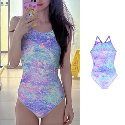 Professional Women's One-Piece Swimsuit Triangular Racing Competition Swimming Sports Swimwear Pool Bathers