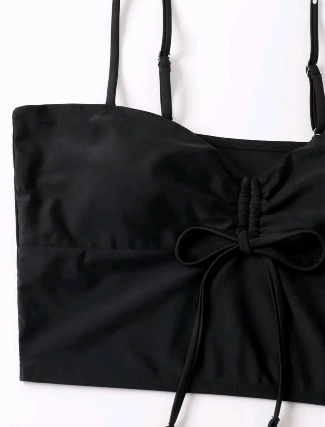 Drawstring Front Shorts Bikinis High Waist Swimsuit Women Swimwear Female Bathers Bathing Swimming Swim Suit Beachwear