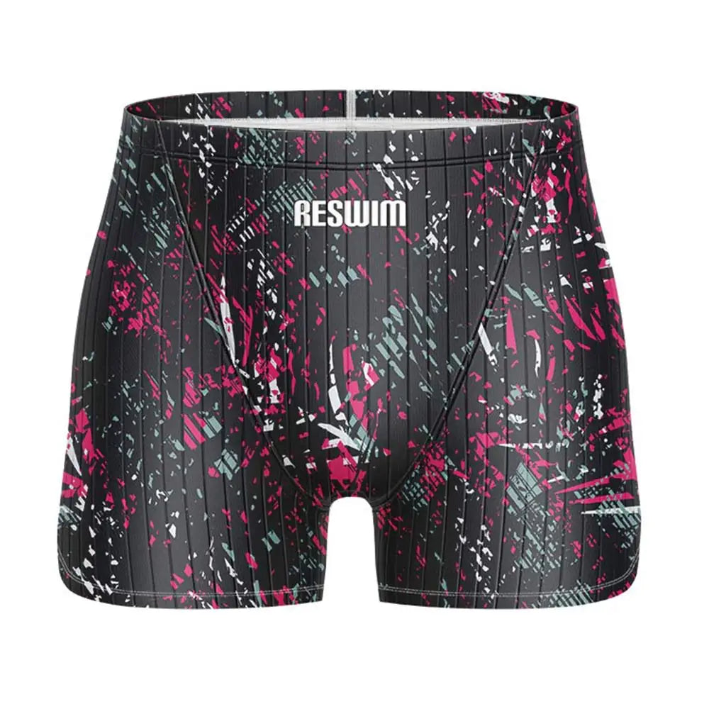 Men's Swim Jammer Swimsuit Athletic Training Racing Swimwear Swimming Trunks For Beach Tights Shorts Quick Dry Bathing Suit