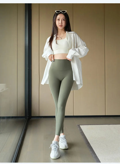 Sharkskin Sport Leggings Women High Waisted Butt Lifter Tight Fitting Fitness Yoga Push Up Leggings